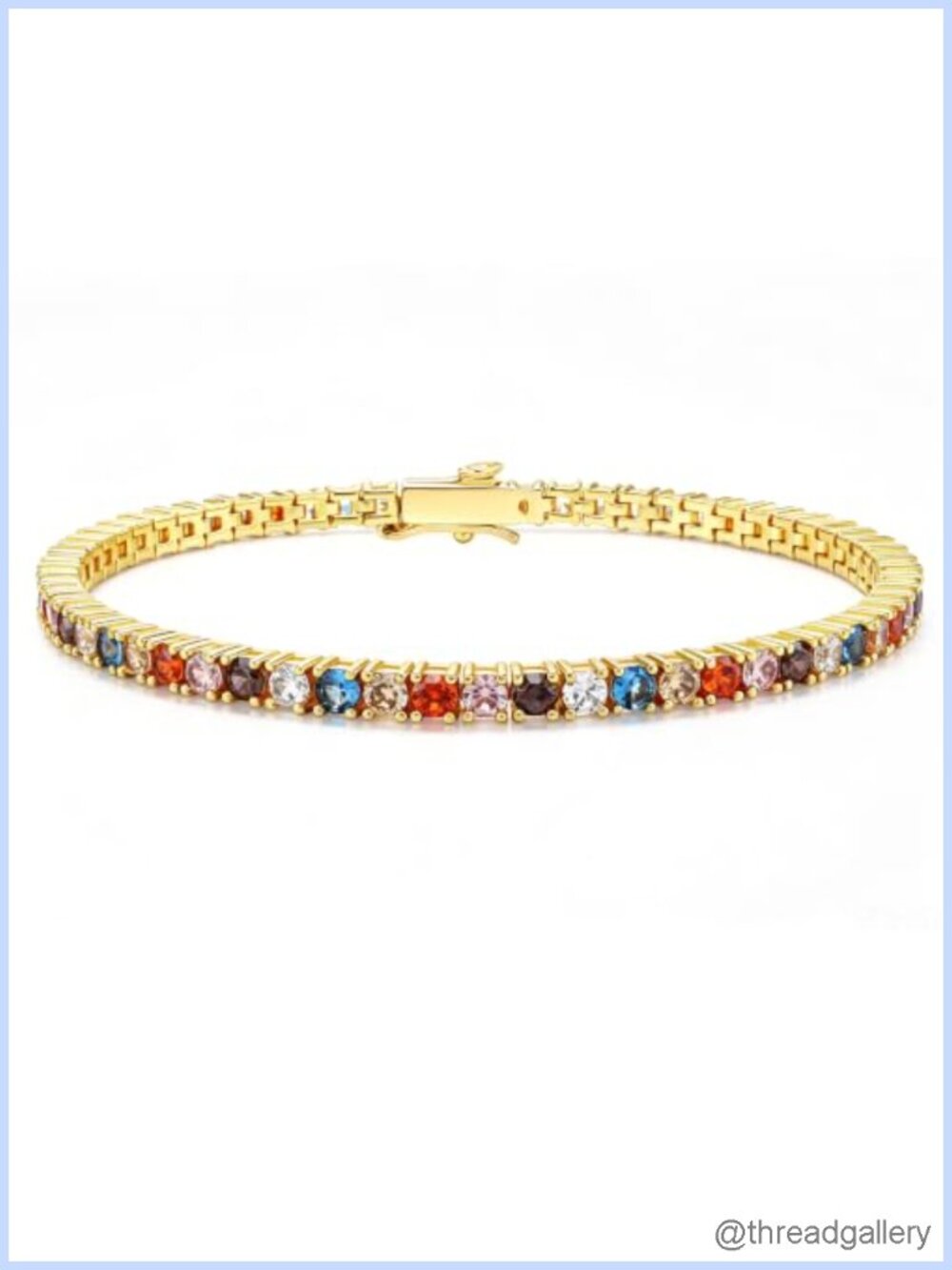CZ Tennis Bracelet for Women, 14K Gold Plated, Hypoallergenic, 6.5-7.5